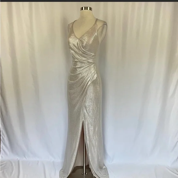 Eliza j champagne dress top